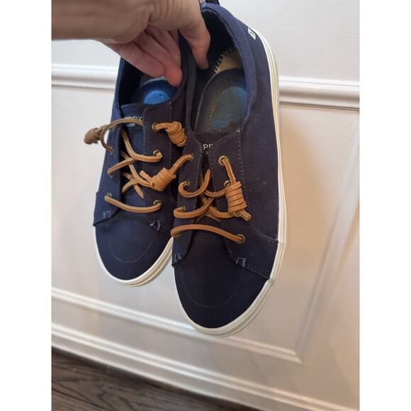 Sperry Crest Vibe Lace Up Navy Blue Canvas Sneaker Women's Size 7.5 - Picture 15 of 15